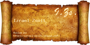 Izrael Zsolt névjegykártya